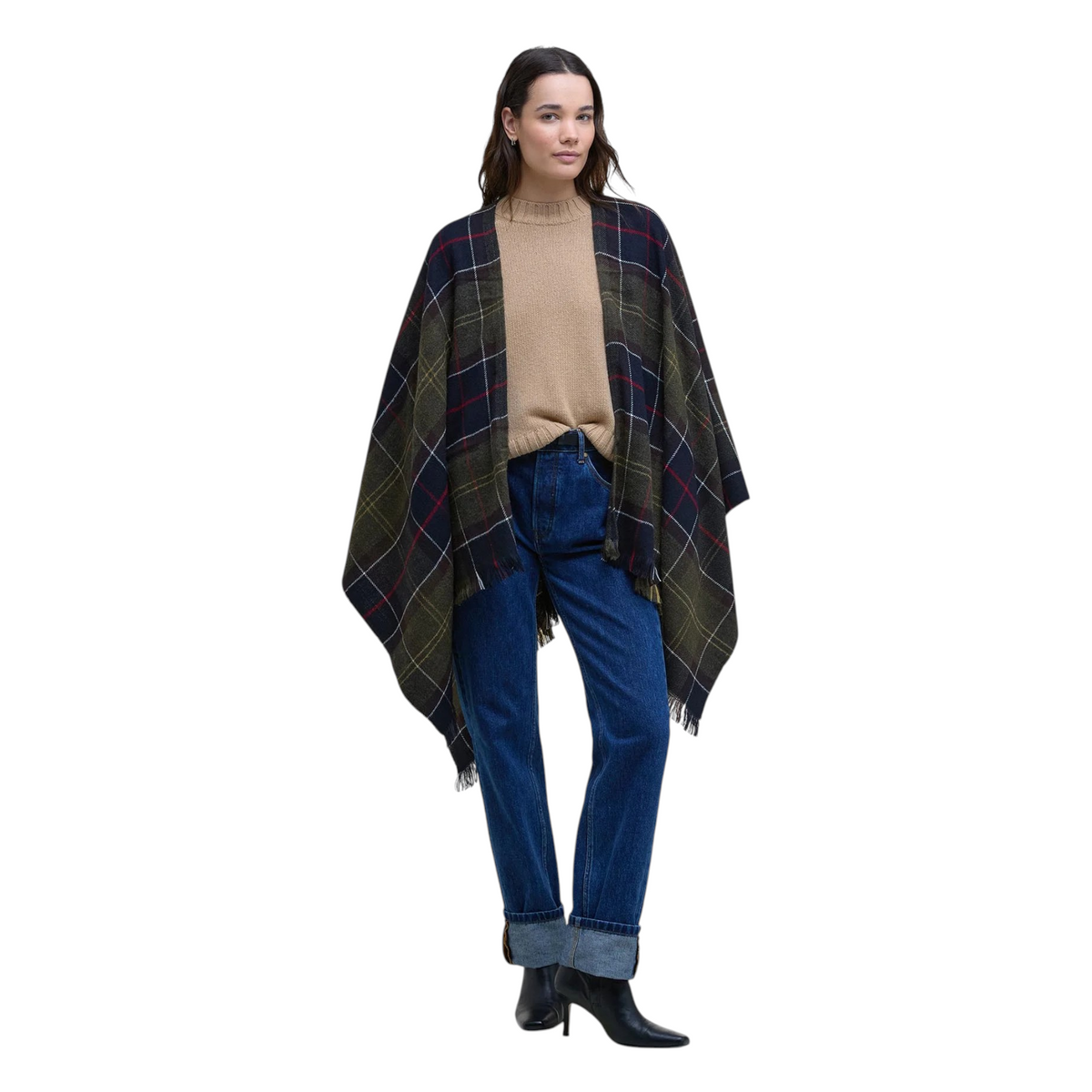 Barbour scialle Staffin tartan serape