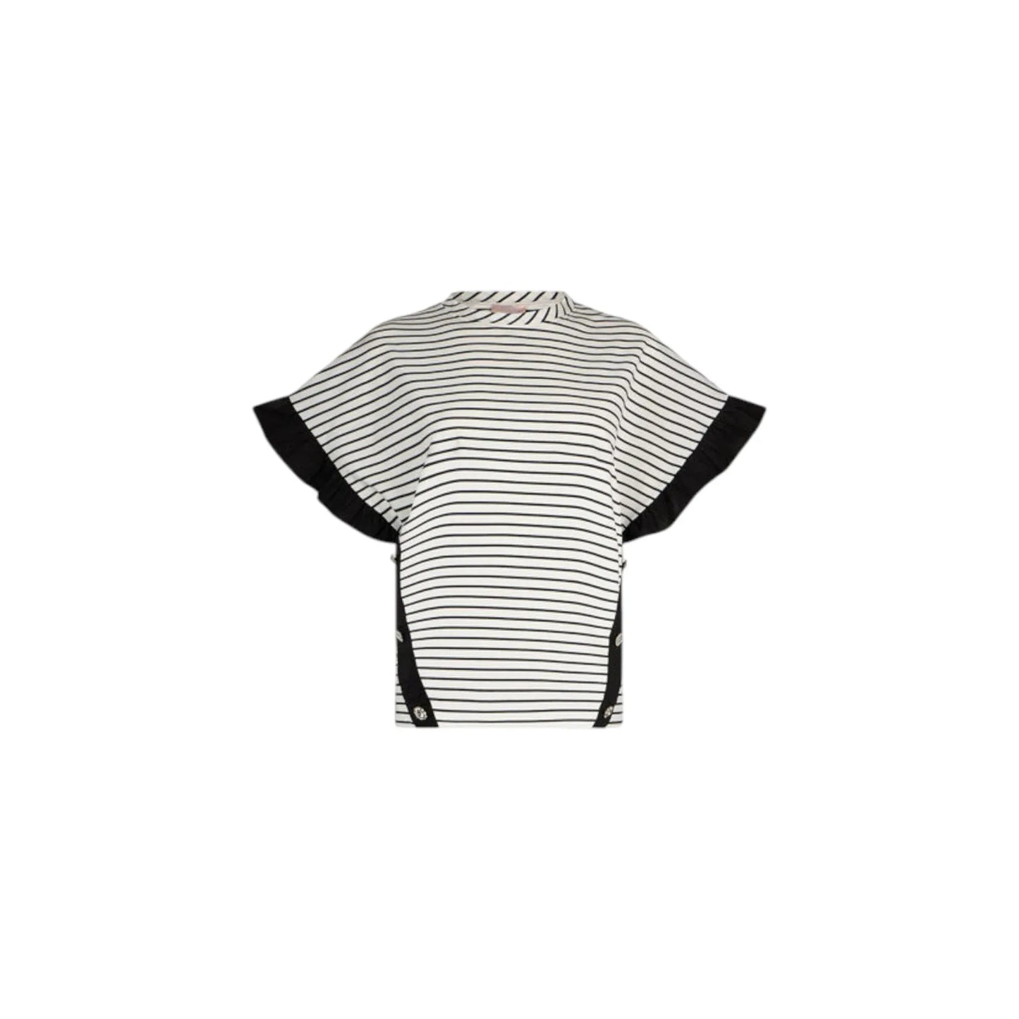 Liu Jo t-shirt a righe con bottoni gioiello