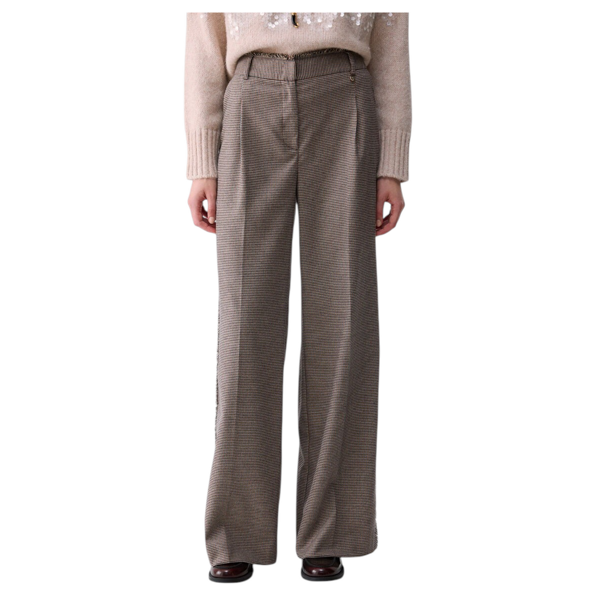 Liu Jo pantalone lungo in pied de poule