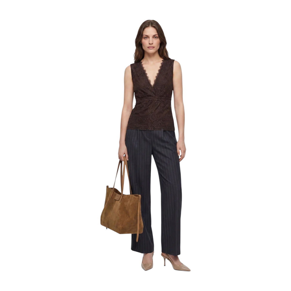 Giorgia&Johns top scollo V in pizzo