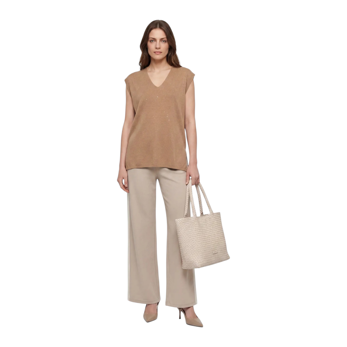 Giorgia&Johns top in maglia micropaillettes