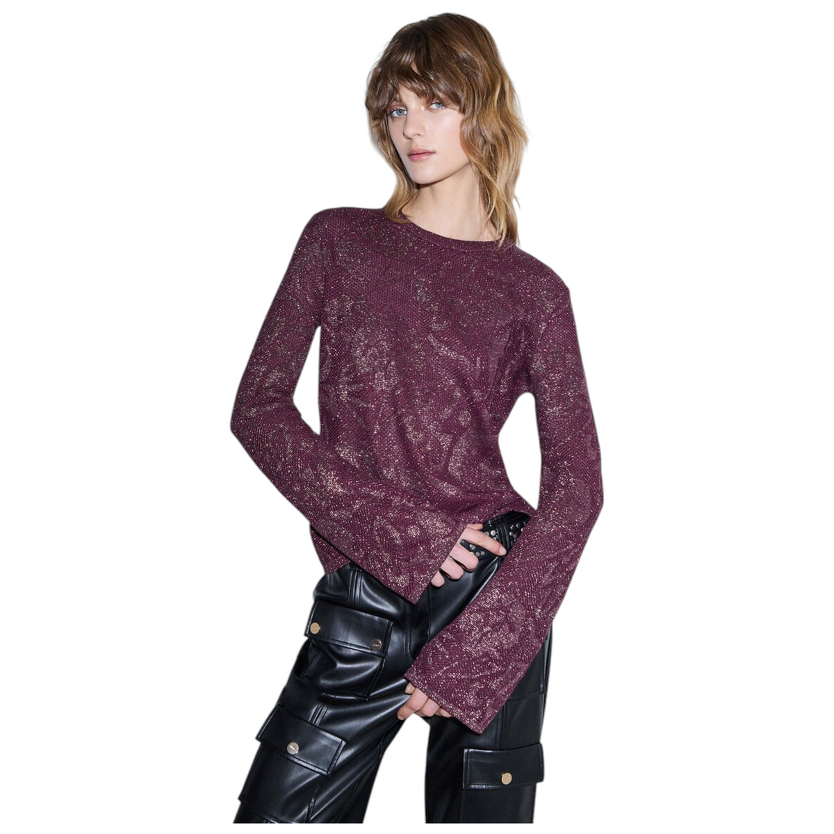 Liu Jo maglia in pizzo lamé