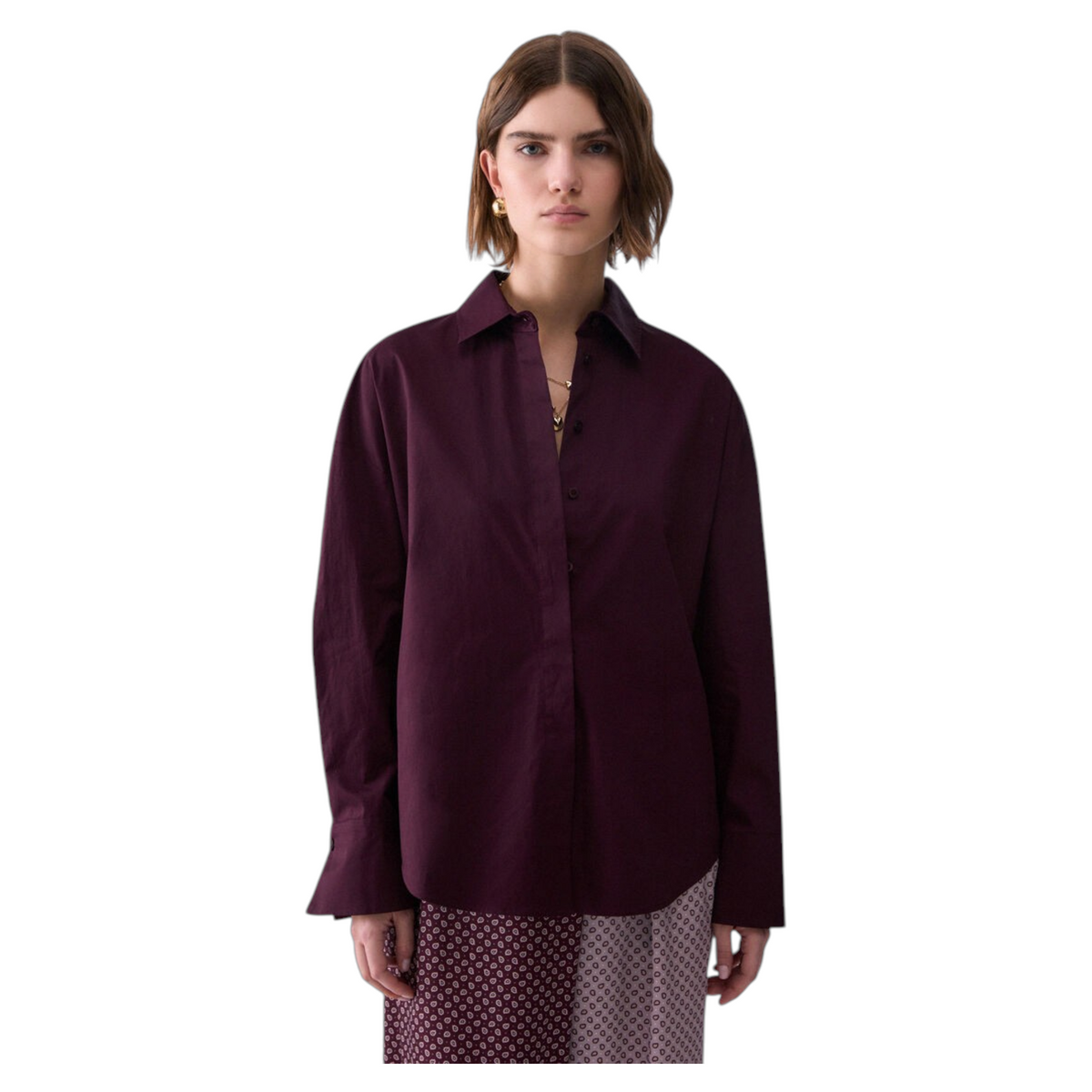 Liu Jo camicia con inserto in raso jacquard