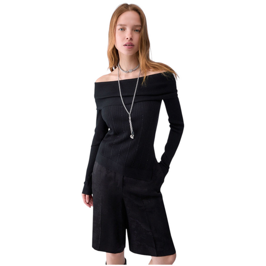 Liu Jo maglia in lana con scollo bardot
