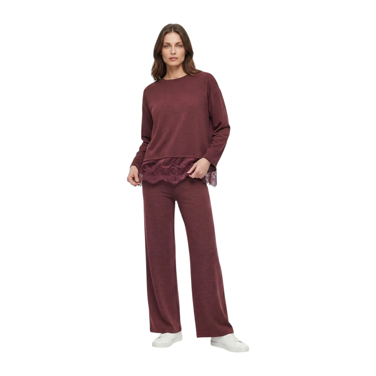 Giorgia&Johns maglia con pizzo al fondo