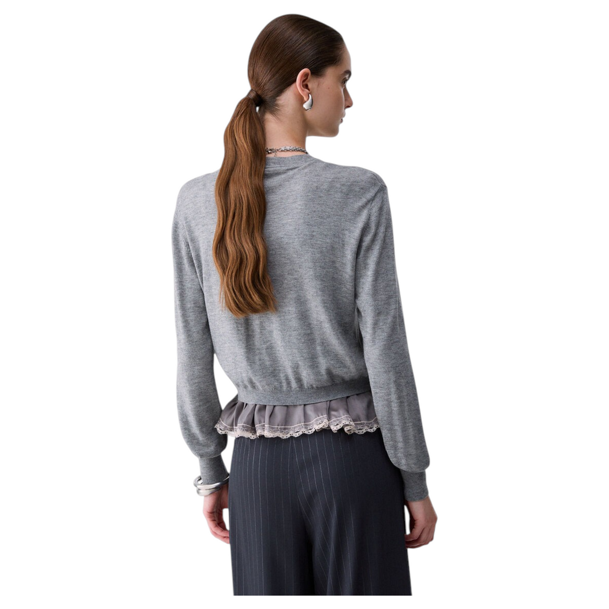 Liu Jo cardigan in lana con dettaglio lingerie