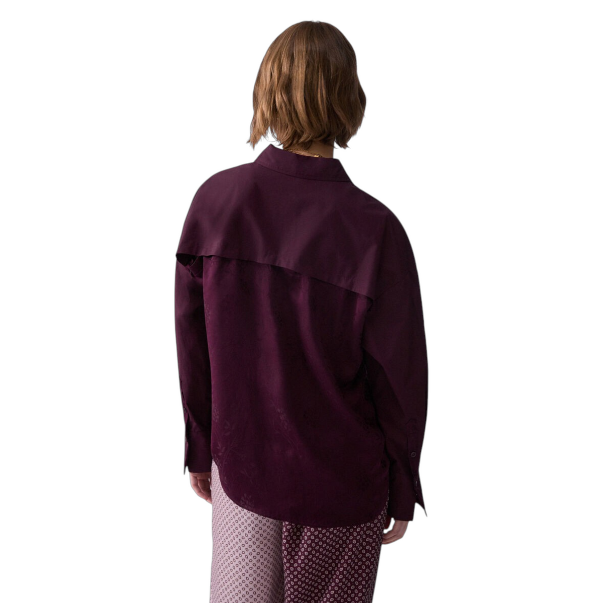 Liu Jo camicia con inserto in raso jacquard