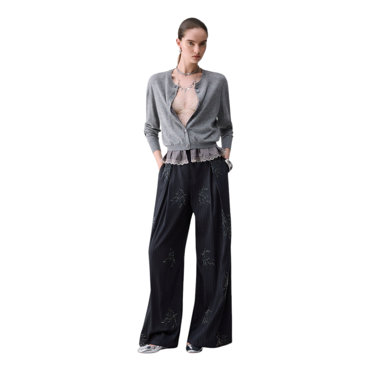 Liu Jo cardigan in lana con dettaglio lingerie