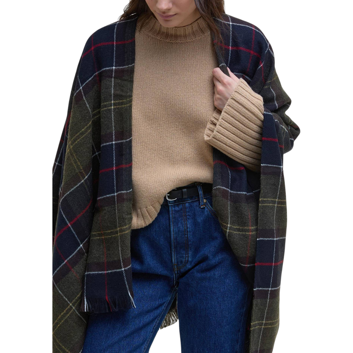 Barbour scialle Staffin tartan serape