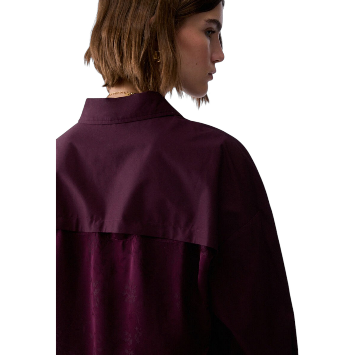 Liu Jo camicia con inserto in raso jacquard