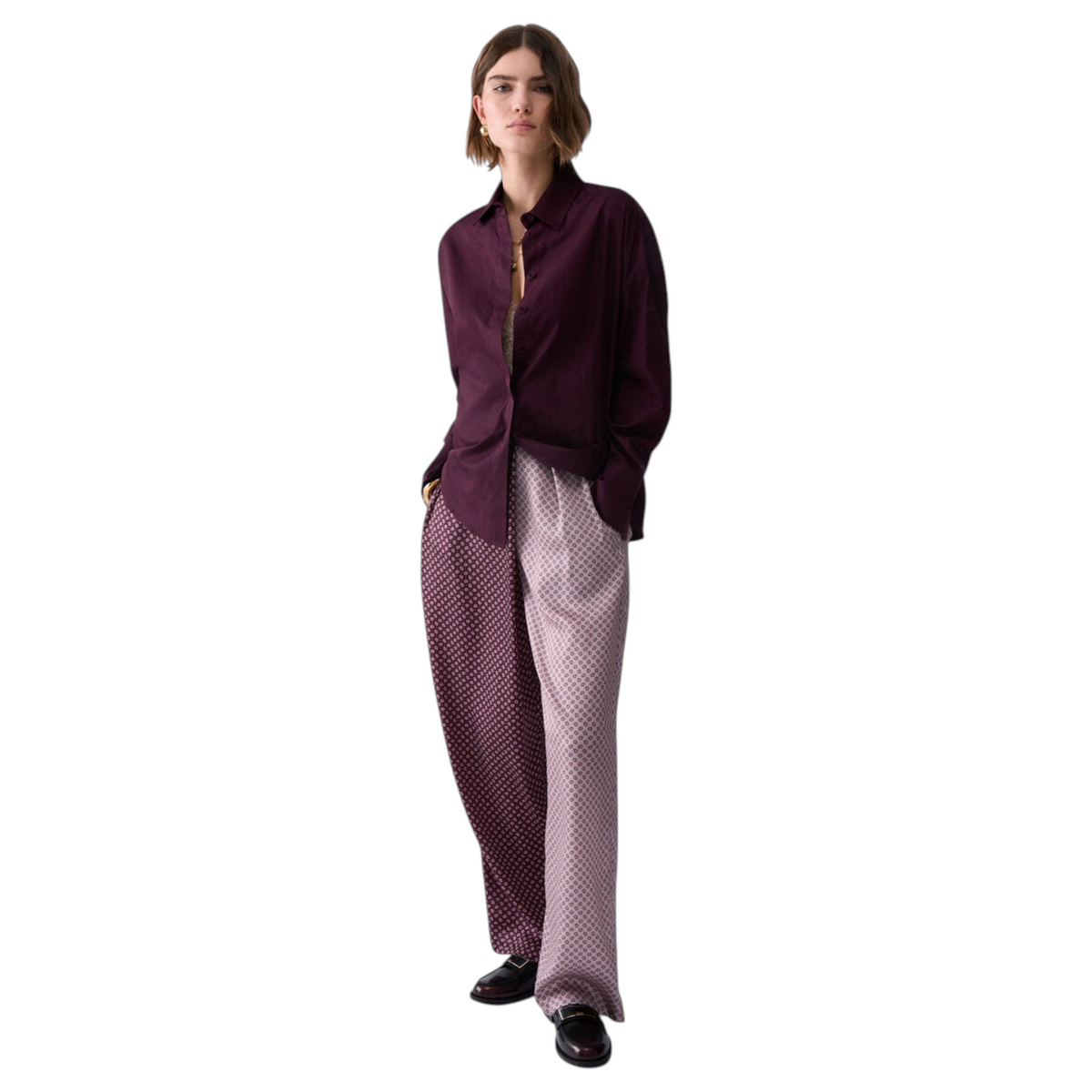 Liu Jo camicia con inserto in raso jacquard
