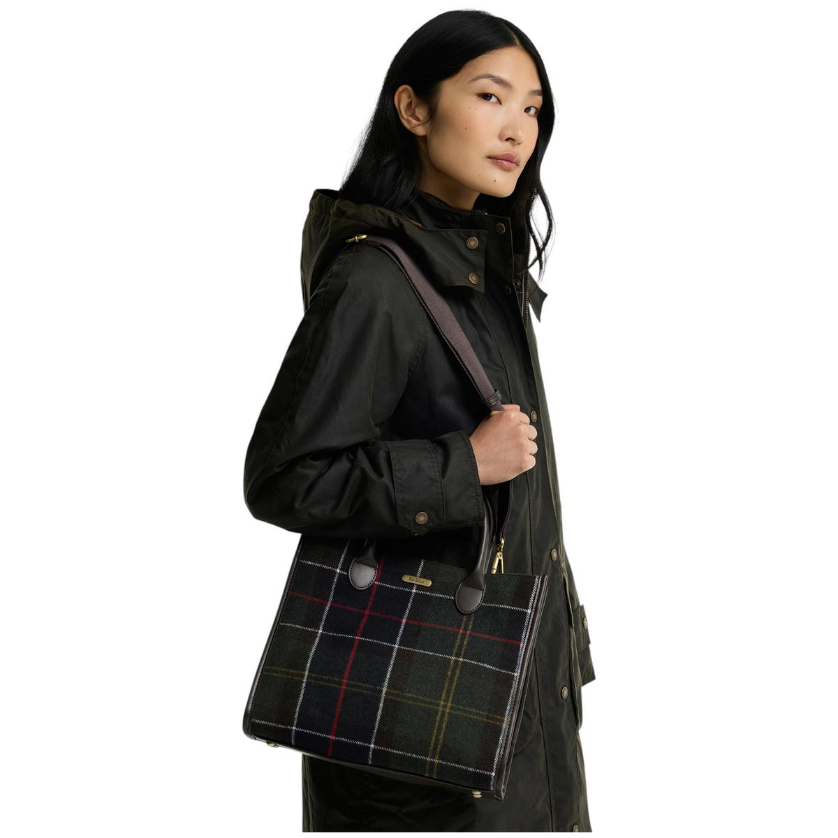 Borsa tote Barrhill in tartan