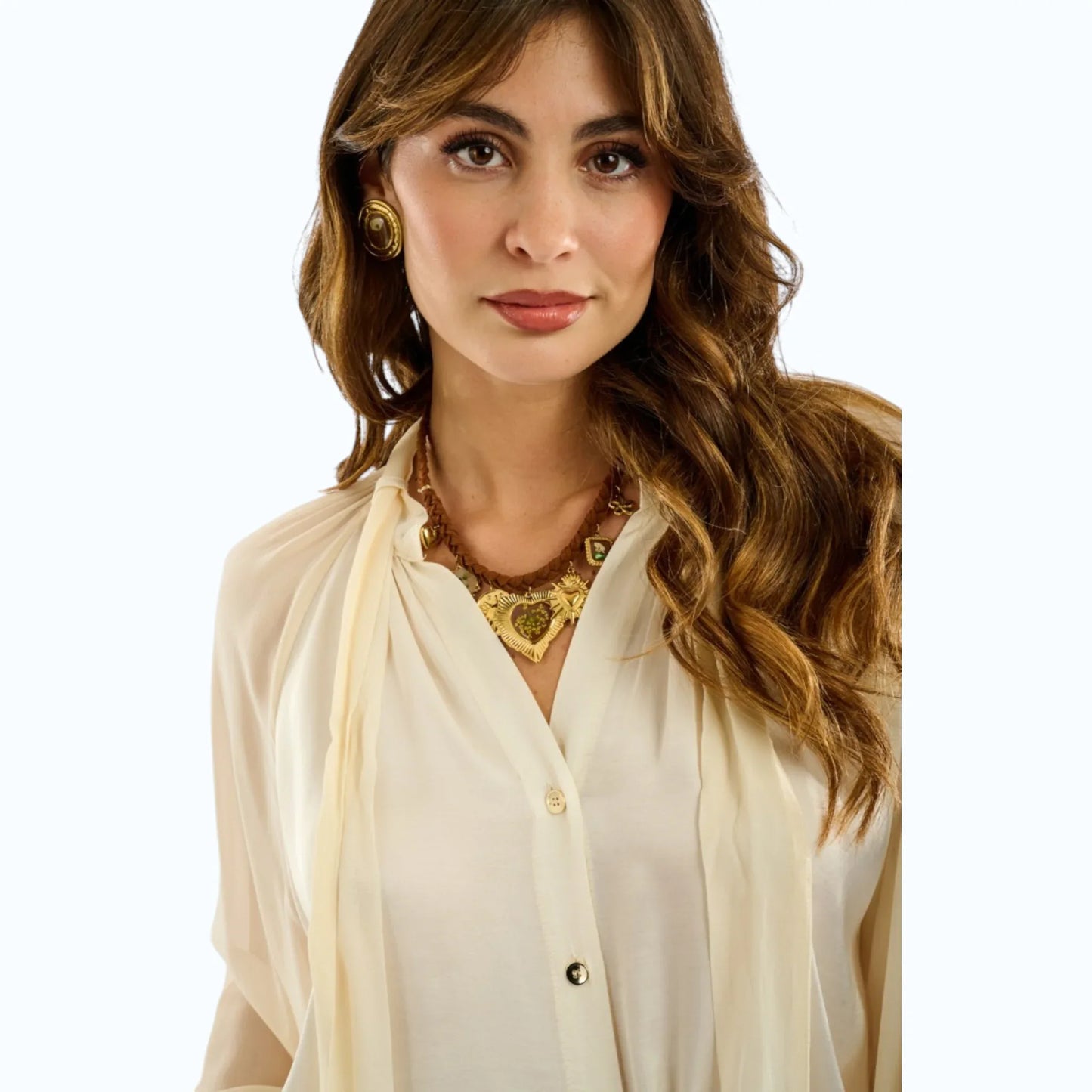 Giorgia&Johns blusa collo foulard