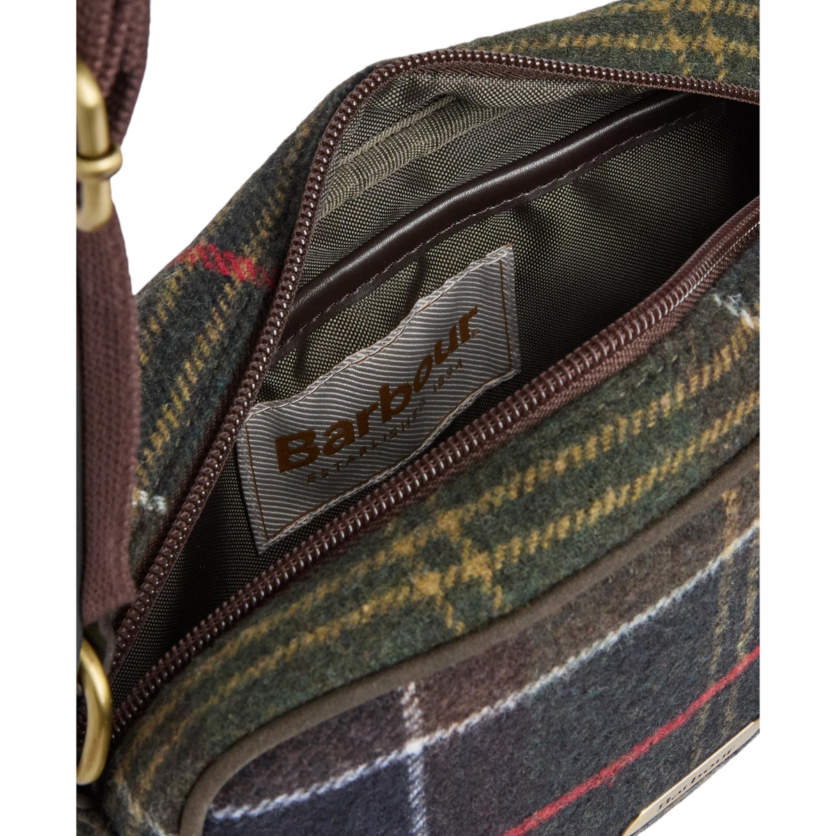 Mini borsa a tracolla Contin in tartan
