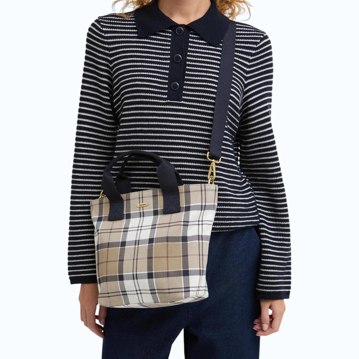 Barbour borsa tote Maisy in tartan