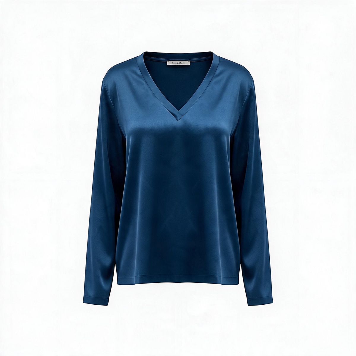 Blusa donna in viscosa con scollo a V Giorgia&Johns