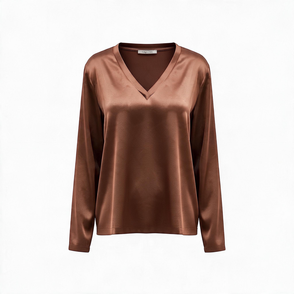 Blusa donna in viscosa con scollo a V Giorgia&Johns