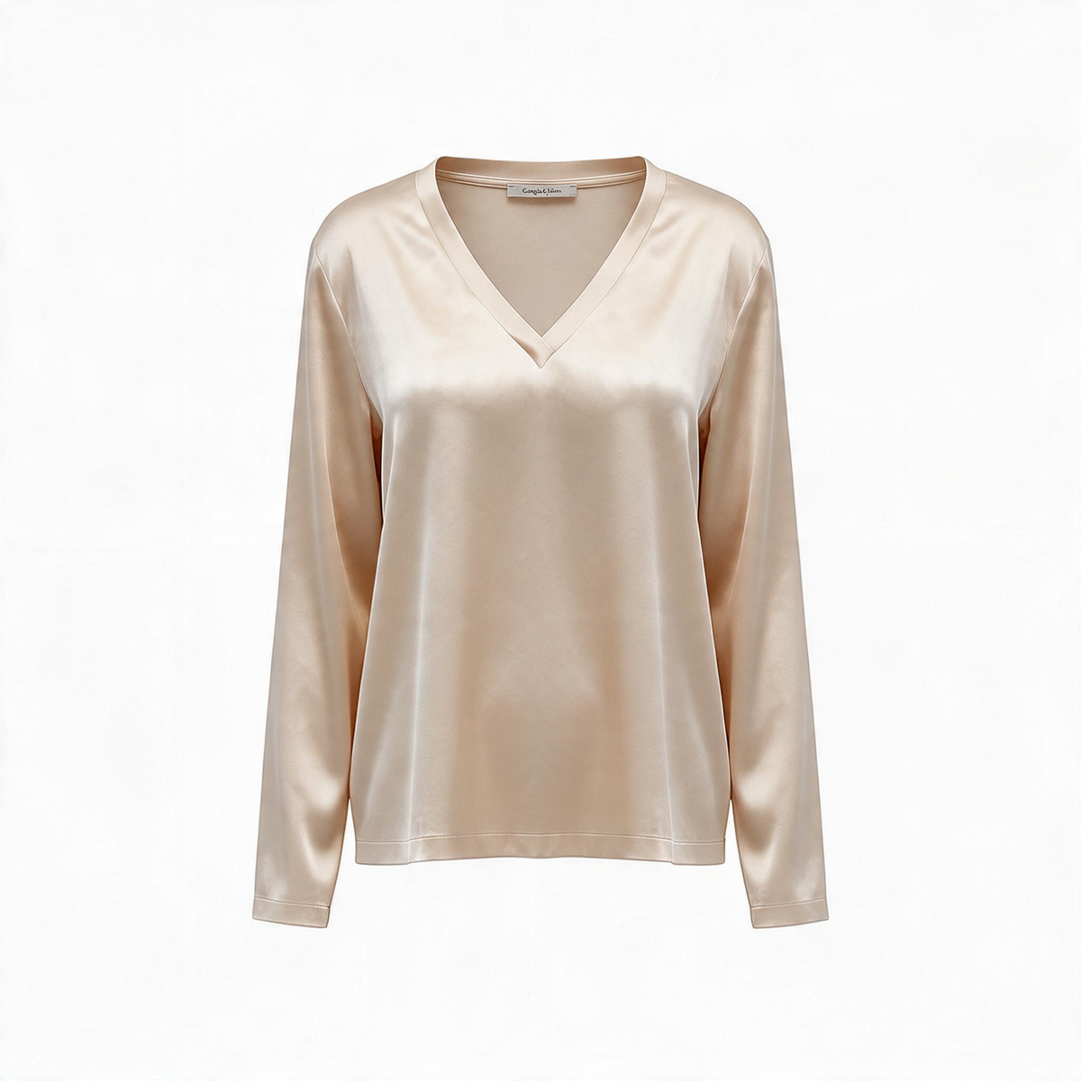 Blusa donna in viscosa con scollo a V Giorgia&Johns