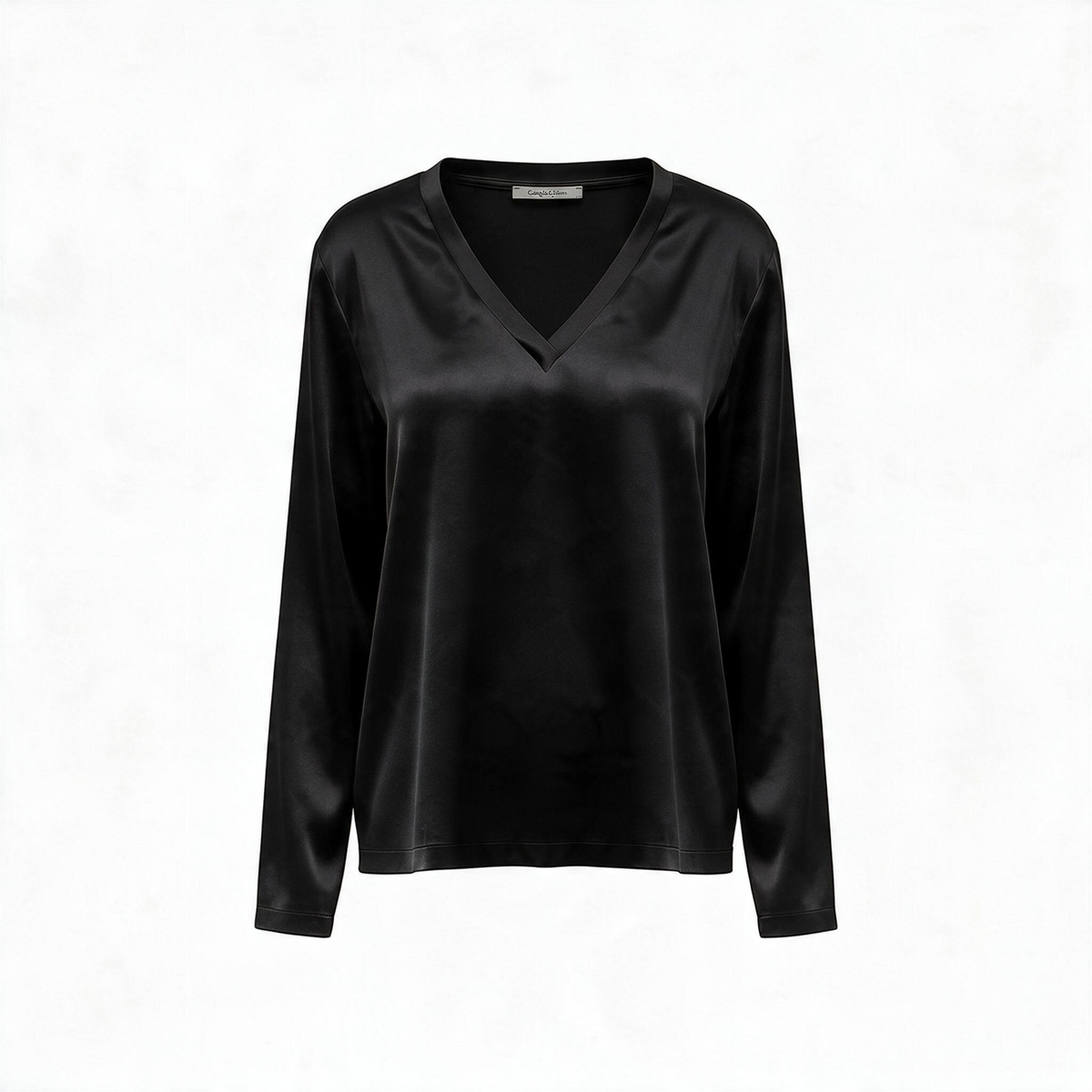 Blusa donna in viscosa con scollo a V Giorgia&Johns
