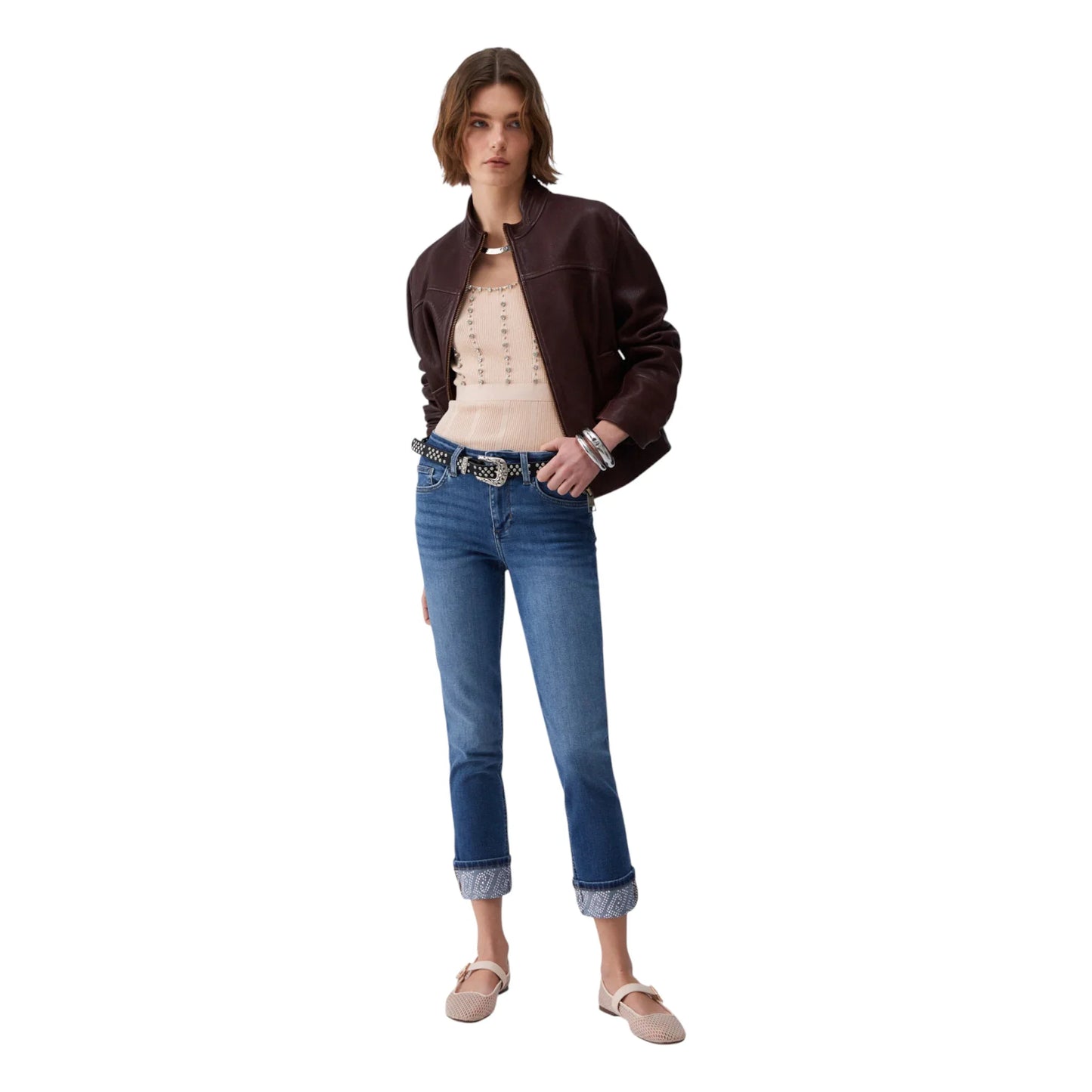 Liu jo jeans skinny con strass