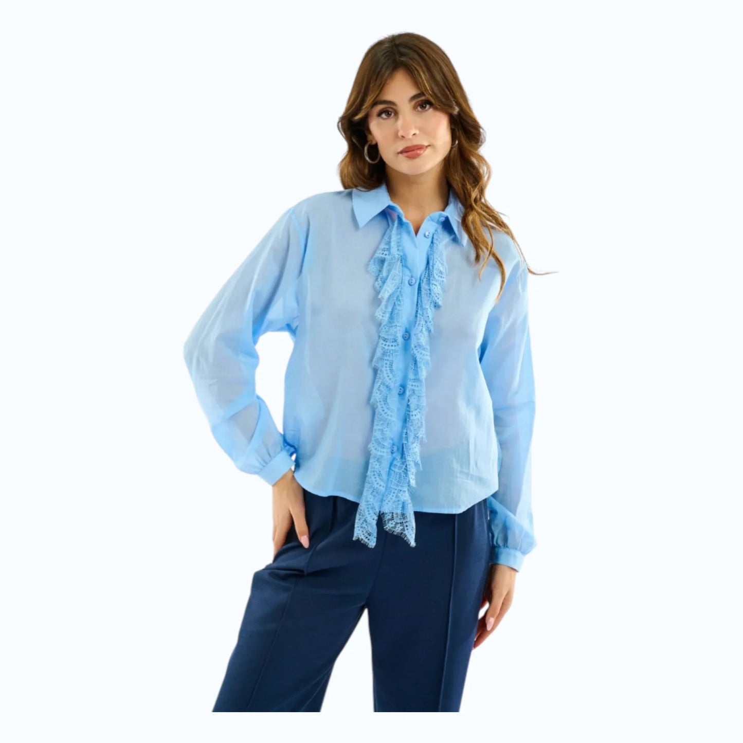 Giorgia&Johns camicia balze in pizzo