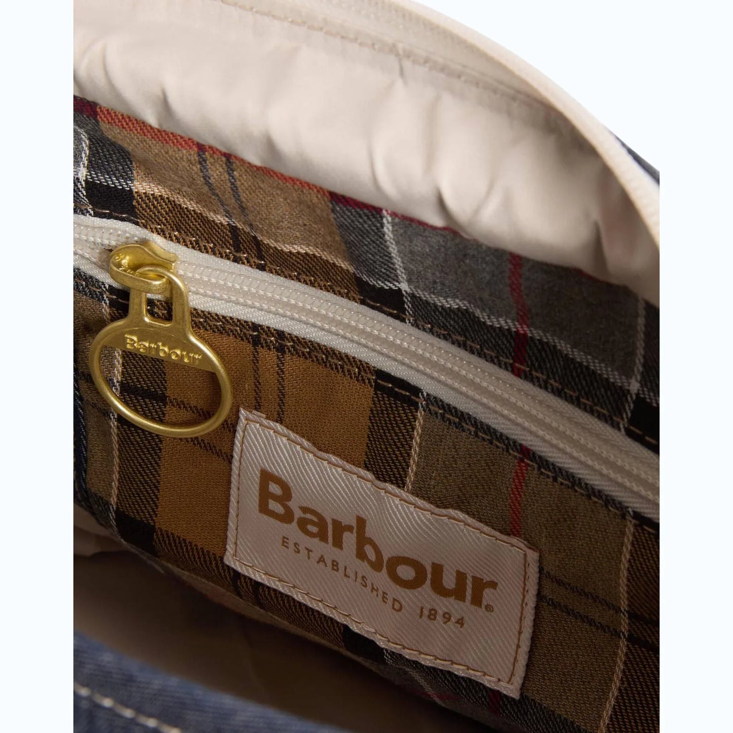 Barbour mini borsa tote in denim Mya