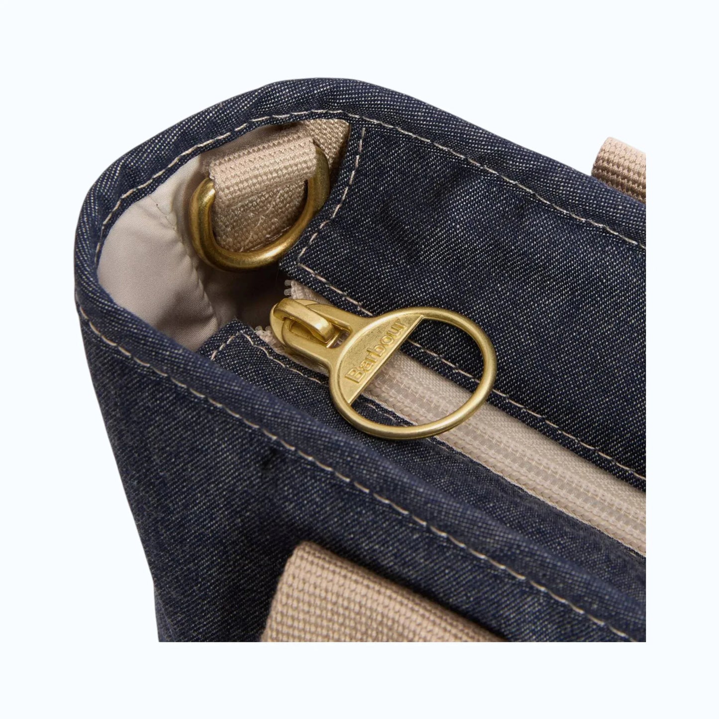 Barbour mini borsa tote in denim Mya