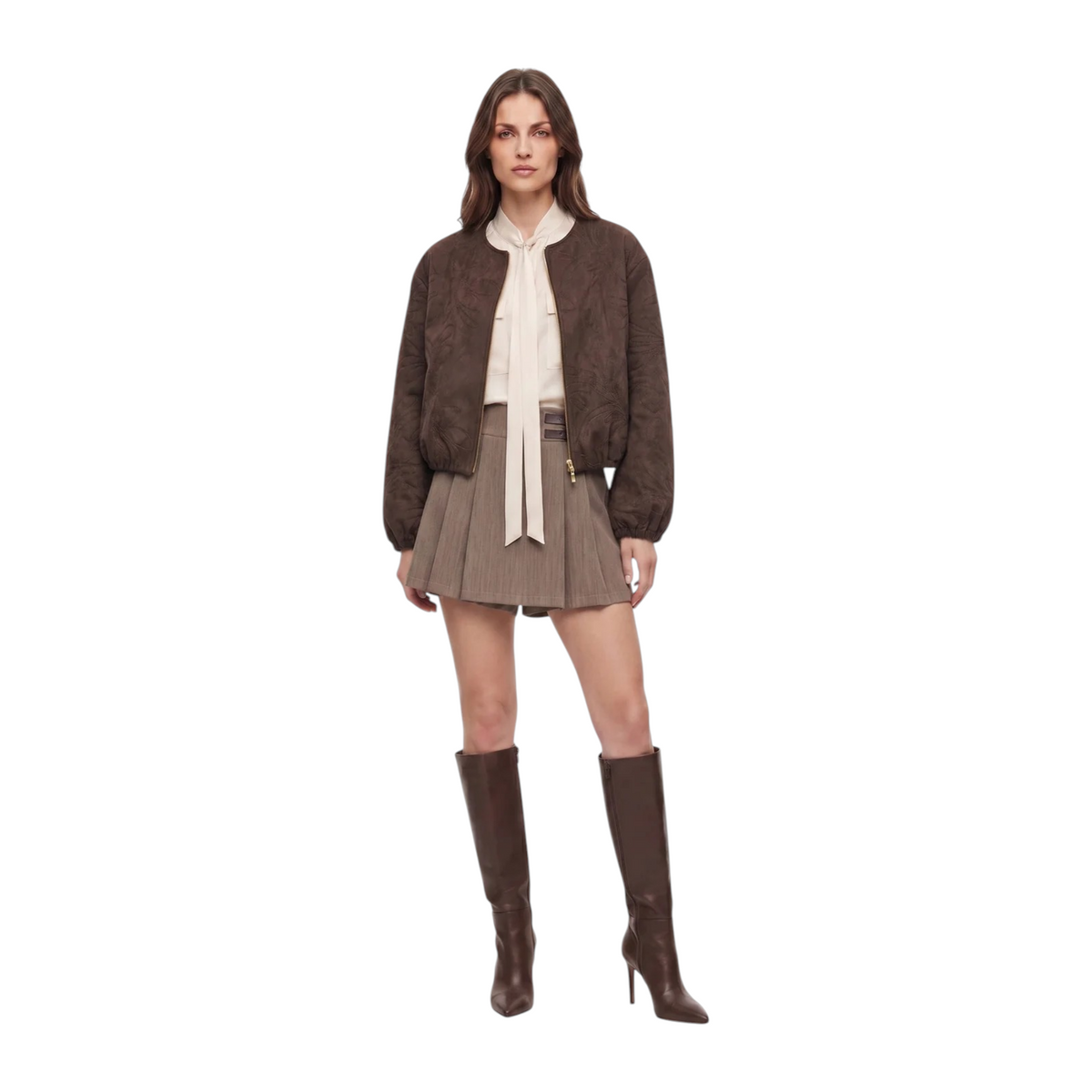 Giorgia&Johns bomber in dainetto ricamato