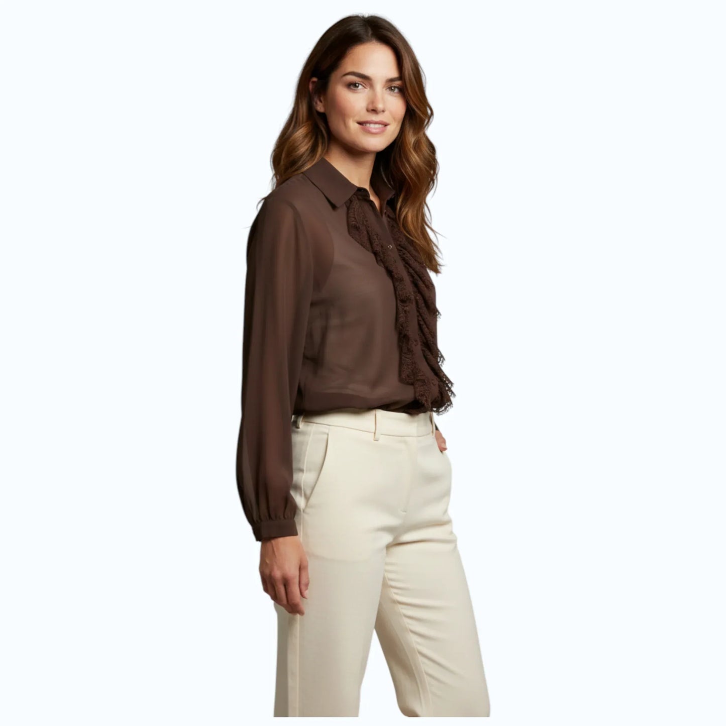 Giorgia&Johns camicia balze in pizzo