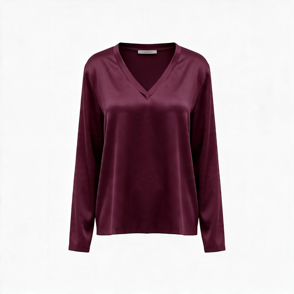 Blusa donna in viscosa con scollo a V Giorgia&Johns