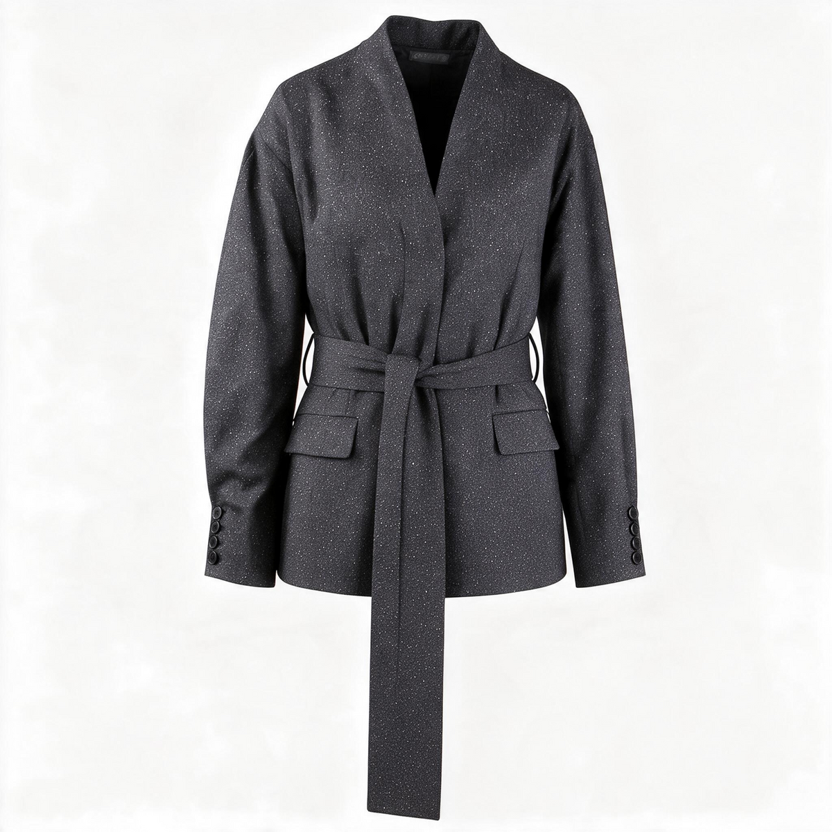 Annarita N blazer donna sale e pepe con cintura