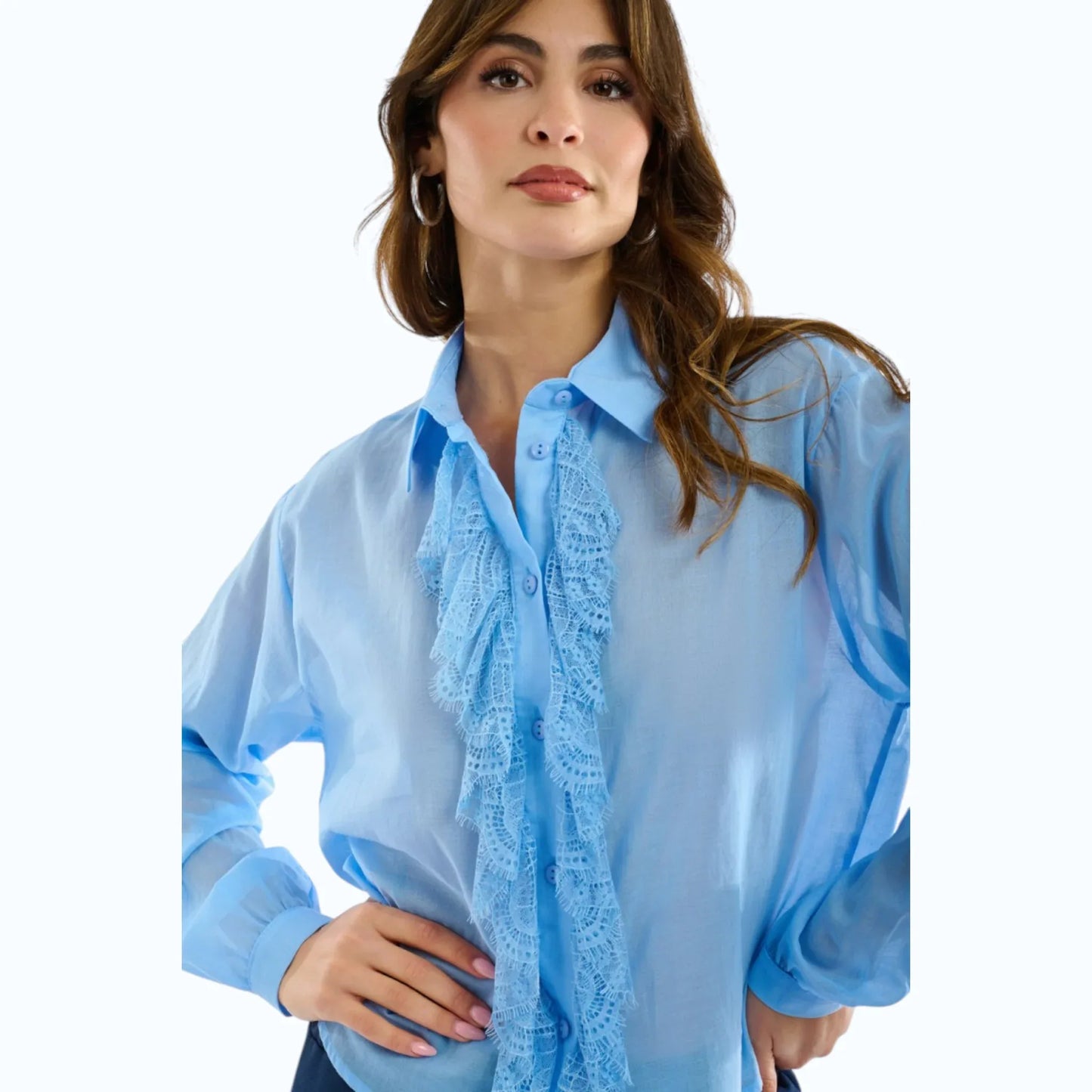 Giorgia&Johns camicia balze in pizzo