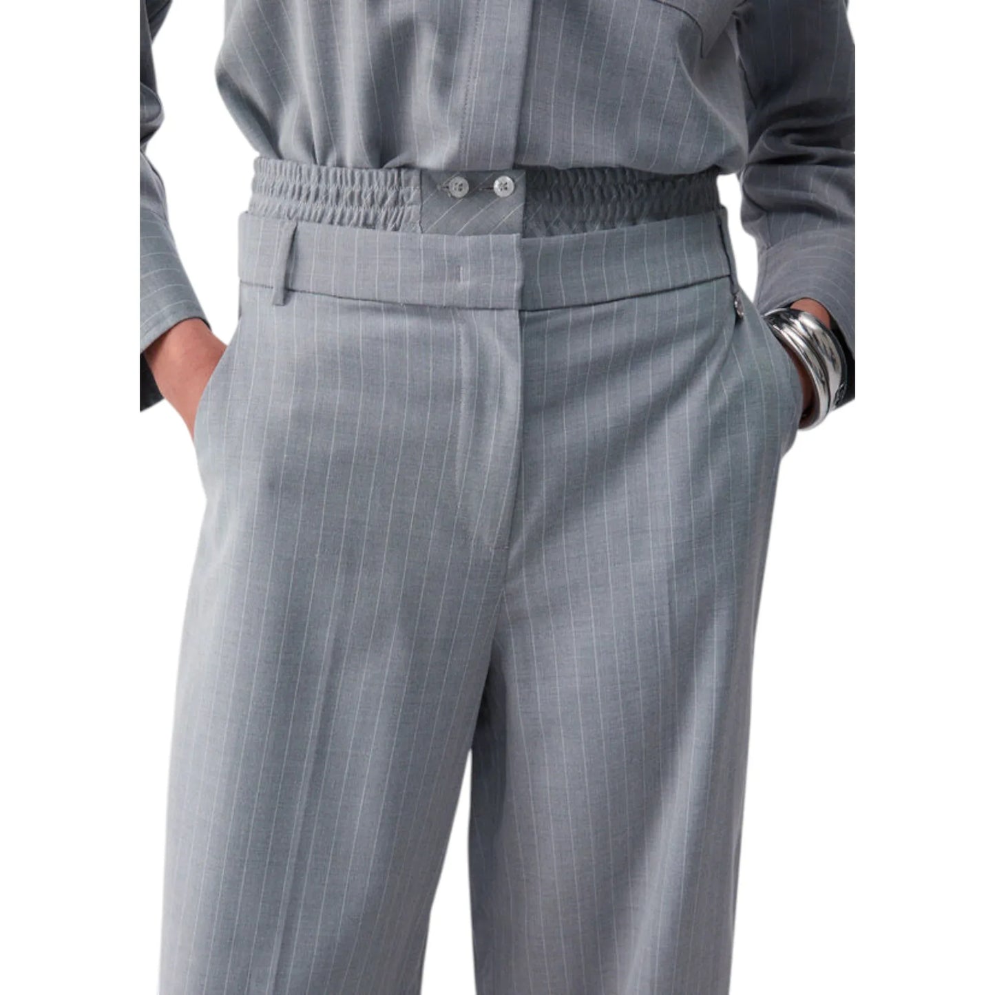 Liu Jo camicia gessata con borchie