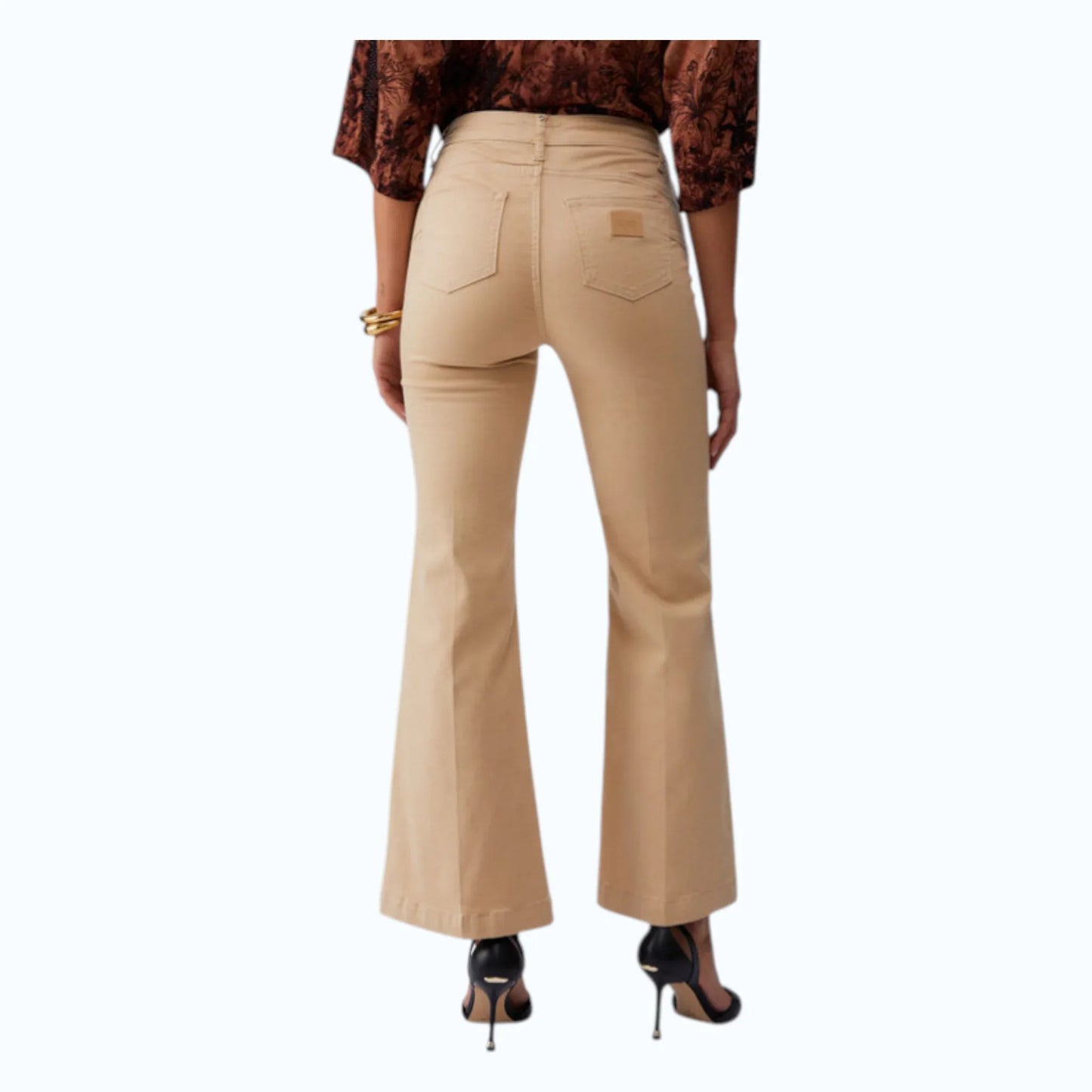 Liu Jo pantaloni flare con bottoni logati