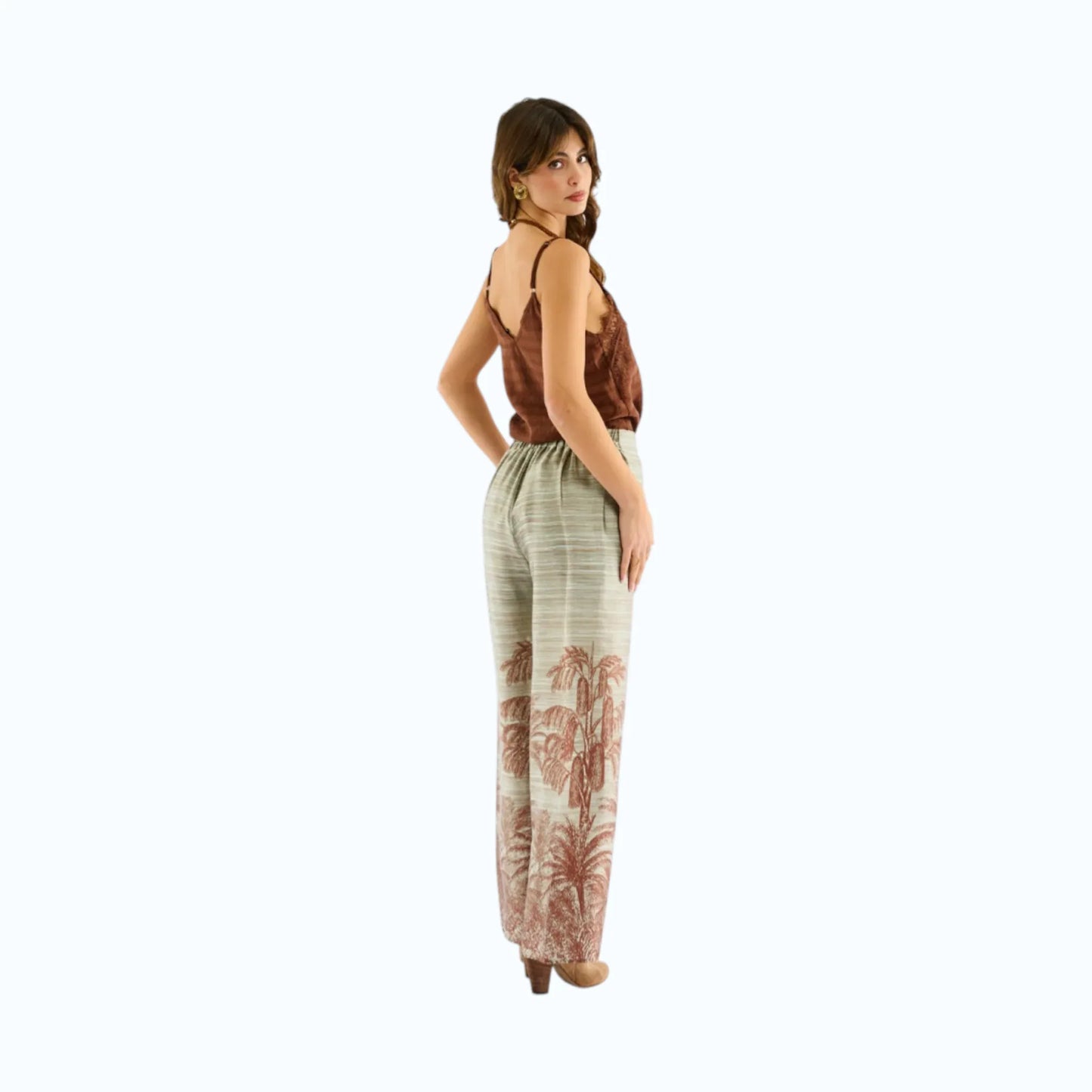 Giorgia&Johns pantalone stampa botanica
