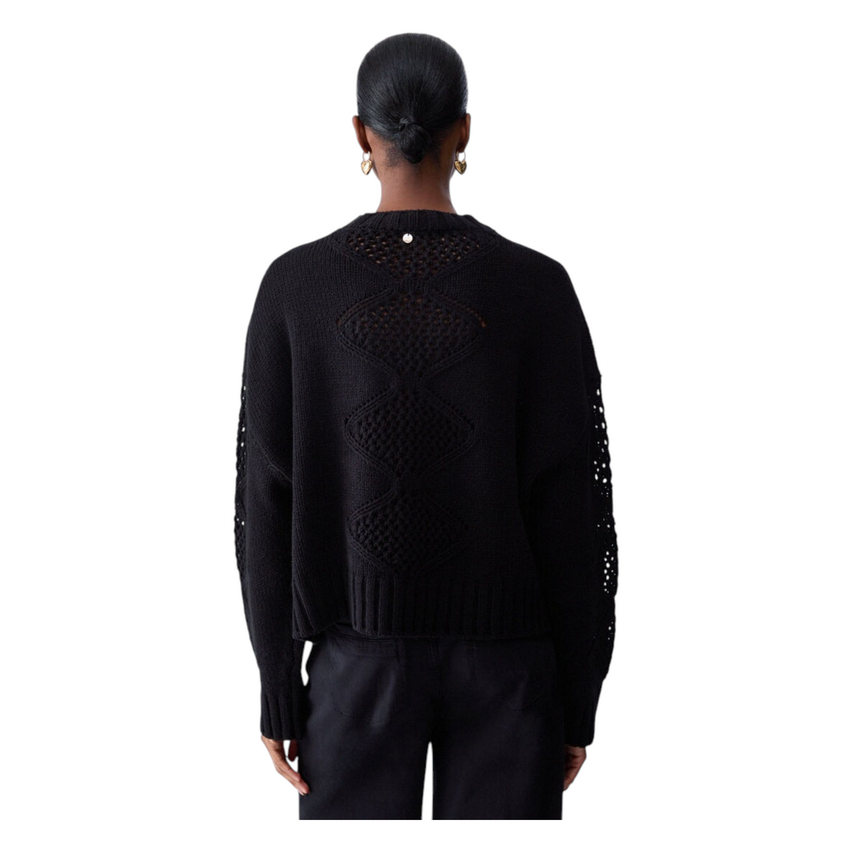 Liu Jo maglia con perline e traforature
