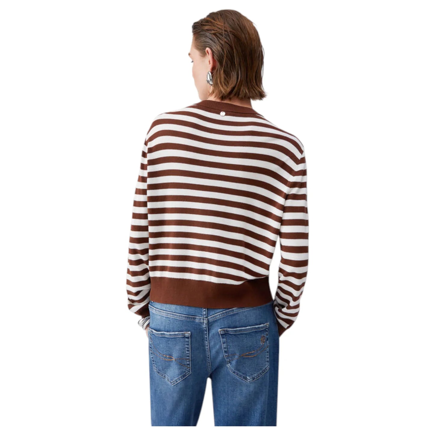 Liu jo cardigan con inserto in twill stampato