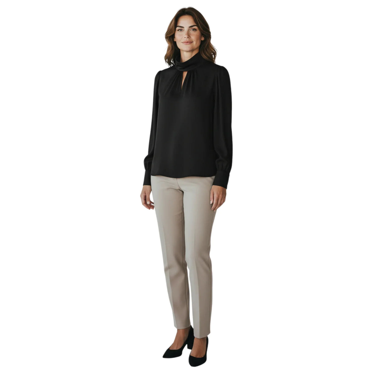 Giorgia&Johns blusa collo drappeggiato