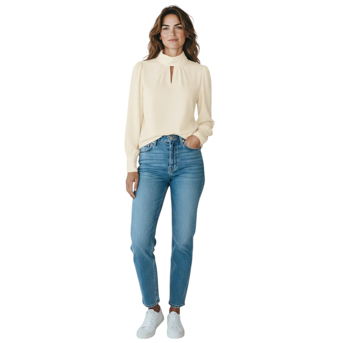 Giorgia&Johns blusa collo drappeggiato